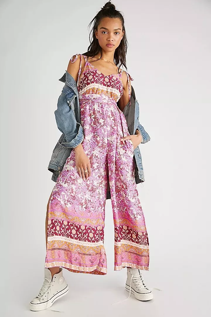 free people cabbage rose jumpsuit