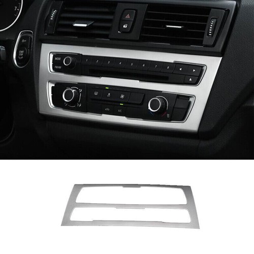 For BMW 1 Series F20 F21 12-15 Silver Steel Console CD Button Control Frame Trim - Imagen 1 de 6