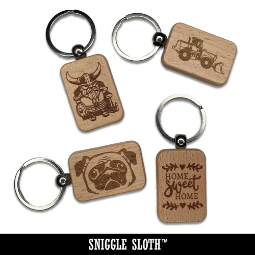 Colorado Centennial Rocky Mountain Bighorn Sheep Lark US Engraved Wood Keychain - Foto 3 di 6