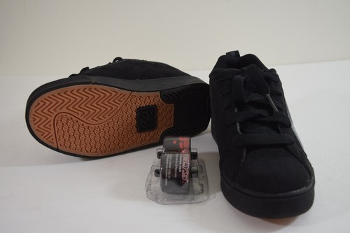 Heelys No Bones Lo Boys Sneakers Shoes New Kids Black Gray Skate USA 1 Youth - Picture 5 of 7