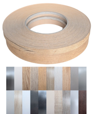 Melaminkante Kantenumleimer Bügelkante Möbel Kante 21-40 mm selbstklebend 100 M