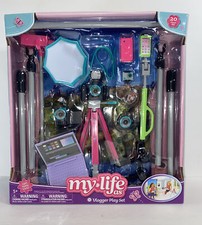 My Life As Vlogger 20 Piece Gray Teal Accessories Play Set for 18" Doll NEW