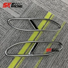 Fits Mercedes Benz S W222 S450 18-20 Chrome Rear Bumper Exhaust Outlet Trim 2PCS