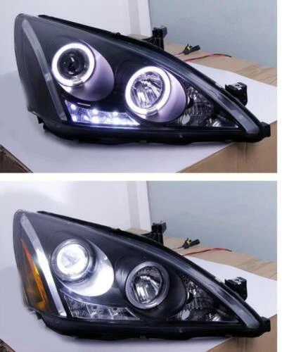 Conjunto de faros de haz bajo H/HD DRL LED para Honda Accord 2003-2007 Foto 4 de 4