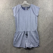 Smartwool Active Reset Romper Women's Large Heathered Blue Stretch Pockets