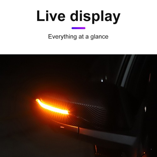 2PCS Universal Amber LED Car Side Rear View Mirror Turn Signal Indicator Light - Picture 5 of 17