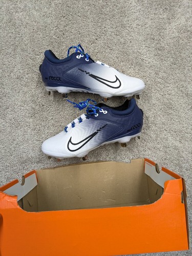 Nike Hyperdiamond 4 Elite Softball Cleats Blue Womens 7 Baseball Shoes NEW NIB