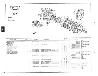HONDA Parts Manual CT110 1980 1981 1982 1983 1984 1985 1986 1987