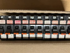 10 x Federal Pacific 1-Pole 15A  Type NA Breaker Stab Lok HACR Full Size 1-Inch