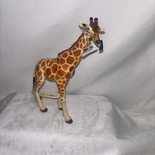 2007 Safari Ltd 7 Adult Giraffe Figure Leaves Reticulated Wild Safari