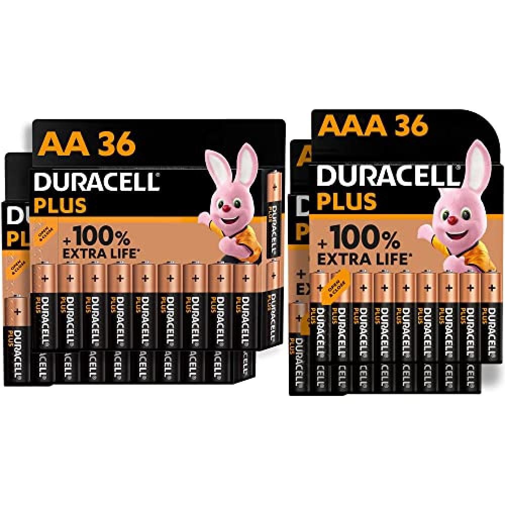 72 Pile Duracell Plus AA e AAA - Pack Risparmio per Tutta la Casa