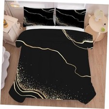 Marble Comforter Set Size Black and Gold Bedding for Girls Full/Queen Marble 01