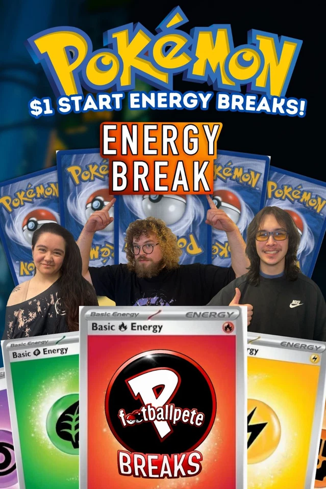 💦🔥🍃$1 START POKEMON ENERGY BREAKS!🍃🔥💦 W/PFOOTBALL