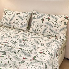 King Size Sheets Set, 4-Piece Printed Bed Sheets, 16" Deep Pocket, Ultra Soft...