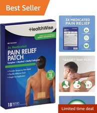 Flexible Adhesive Topical Analgesic Patch - 18 Count for Instant Pain Relief