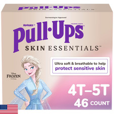 Pull-Ups Girls' Skin Essentials Potty Training Pants, Training Underwear, 4T-5T