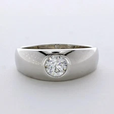 Solitaire Engagement Ring Classic 14K Gold 1.06 CT Round Lab-Grown Diamond E SI1