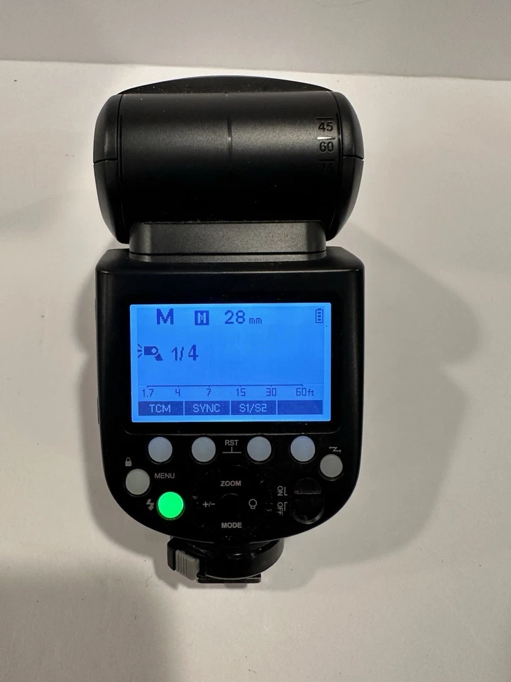 GODOX V1N Flash V1-N Black Flash Speedlite - Missing USB-C Cable Tested Works - Image 2 of 4