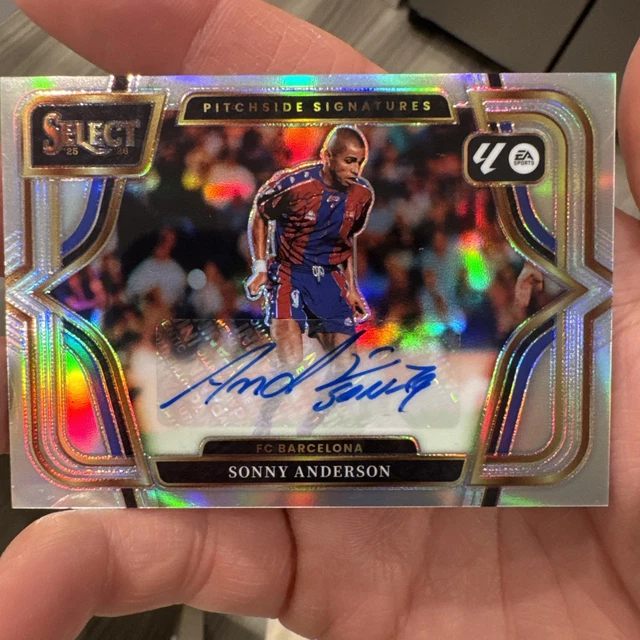 2025-26 Panini Select La Liga Sonny Anderson Pitchside Signatures Auto Silver