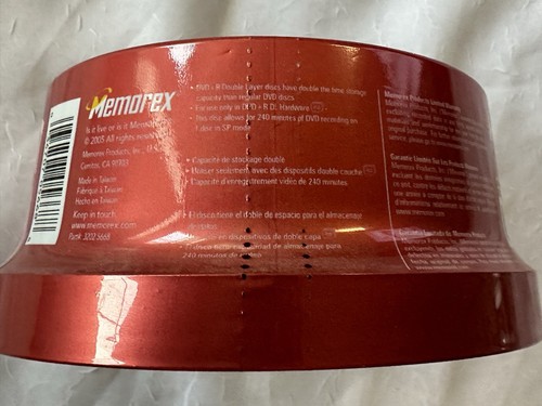 Memorex DVD+R DL Double Layer 8.5GB 240min 2.4x 15 Pack Sealed - Picture 4 of 7