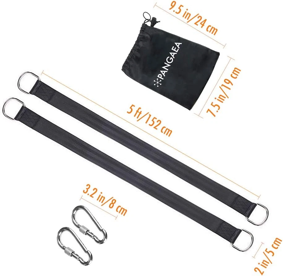 Kit de correas colgantes oscilantes para árboles, resistente tiene capacidad para 2200 lb 5 pies extra largo, con caja fuerte Foto 4 de 4