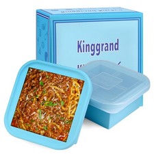 2 Cup Silicone Freezer Trays with Lid 2 Pack Silicone Freezer Molds Make 2 Pe...