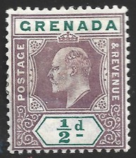 Grenada, Scott #48, 1/2p King Edward VII, Wmk 2, MH