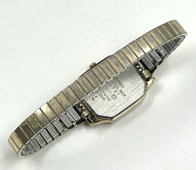 Vintage SEIKO Quartz 2A22-5021 Gold Tone Octagonal Watch Tank