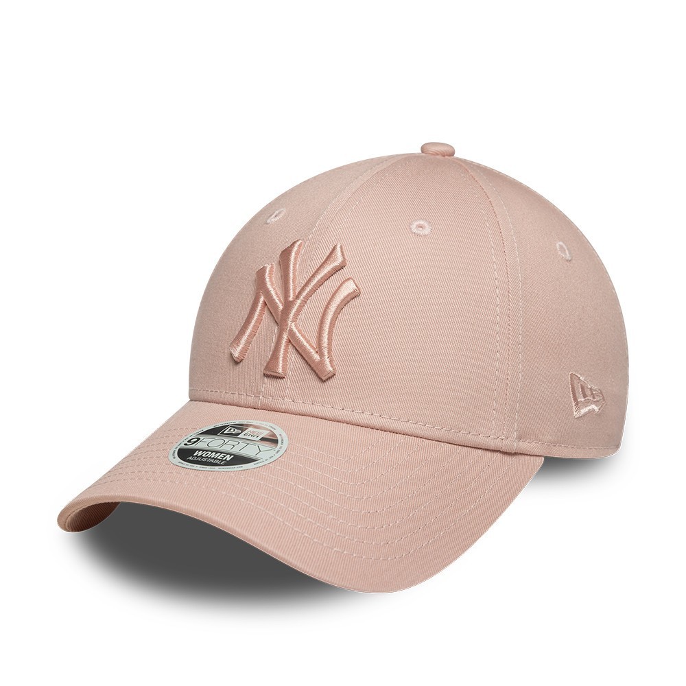 NEW ERA NEW YORK YANKEES WOMENS BASEBALL CAP.9FORTY PASTEL PINK LEAGUE HAT W26