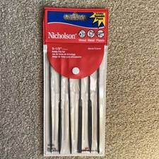 NEW NICHOLSON 42030 6 PIECE MINITURE HOBBY FILE SET 5-1/2"