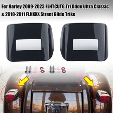 Black Tail Light Visor Cover For Harley Tri Street Glide FLHXXX 2010-11 FLHTUTG