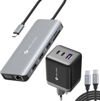 Novoo Usb C Docking Station Triple Display Und 100W Usb C LadegeräT Gan Ⅲ 3-Port