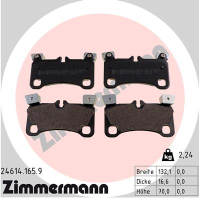Zimmermann brake pad set, disc brake 24614.165.9