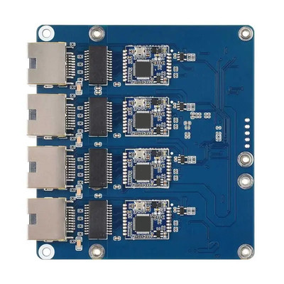 4-Port Ethernet Adapter für Raspberry Pi 5 91,5 x 85 mm PCB Layout
