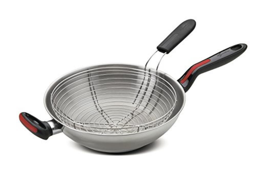 Wok Lagostina Linea Rossa 28cm - Design Simone Rugiati NUOVO