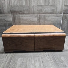 VHS Faux Wood Grain 2 Drawer Holds 18 Cassette Tapes / VHS Cabinet Storage Case