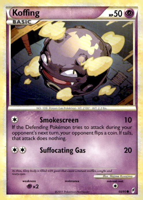 Koffing 60/95 Common Call of Legends Pokemon Lightly Played