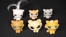 Hasbro Littlest Pet shop lot of 6 - Rare Various Cats Authentic FREE SHIPPING 