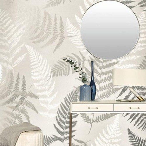 Wallpaper Grey Fern Botanical Prestigious Textiles Bracken Gunmetal Forest - Picture 5 of 9