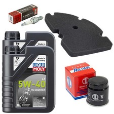 Öl Wartung 2L Luftfilter Ölfilter Zündkerze für Piaggio XEvo 125 Eevo125 07-16