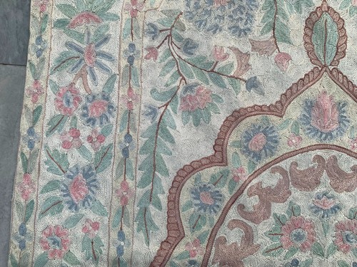 3x5 ft Vintage Handwoven French Aubusson Rug Needle Point Living Room Wool Rug - Picture 7 of 13