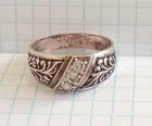 Vintage Beautiful Ring White stones Sterling Silver 925 Women's Jewelry size 12