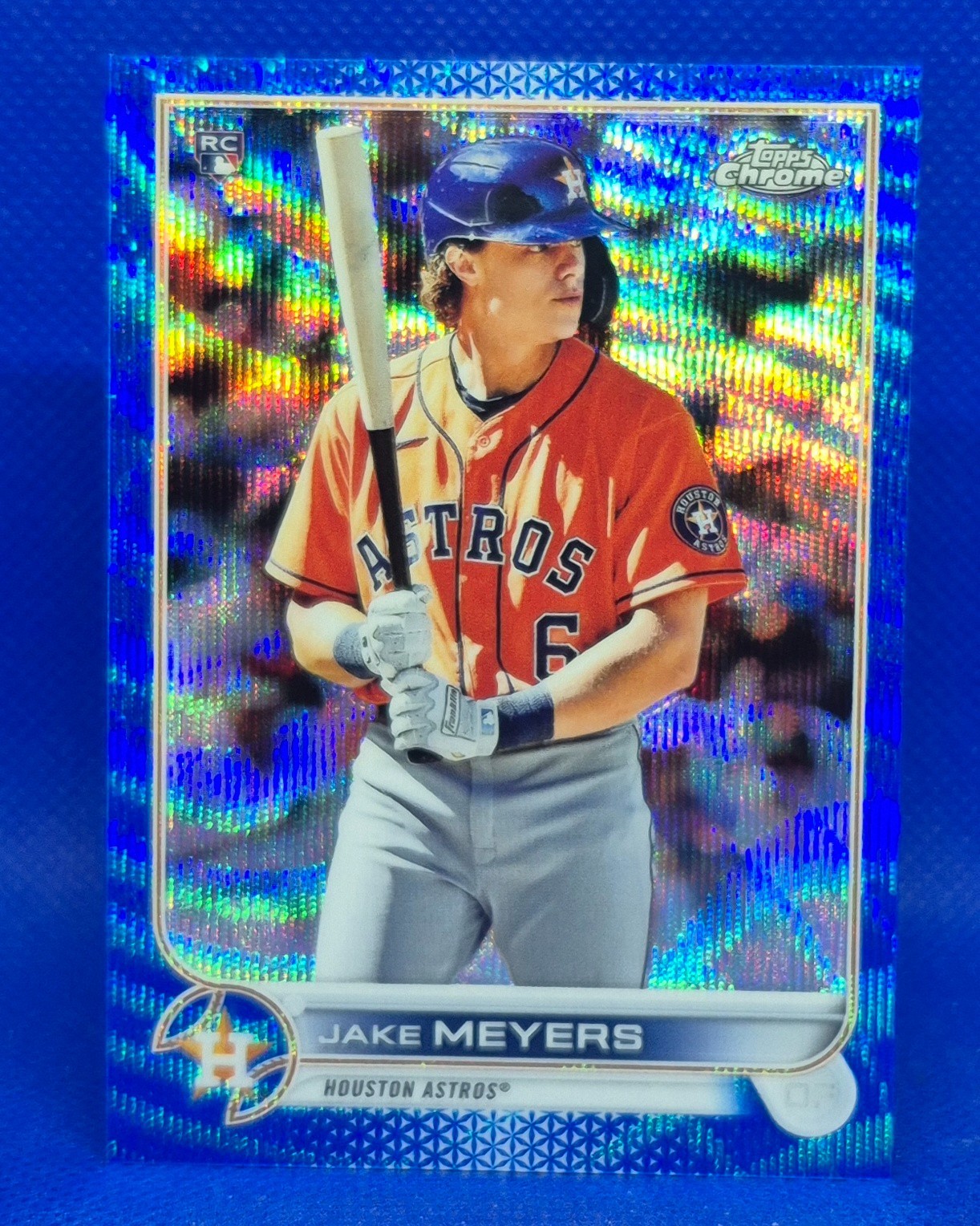 2022 Topps Chrome Jake Meyers RC #114 - Rookie Blue Wave Refractor /75