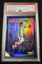 JA MORANT Rookie - 2019  Hoops Premium Stock Get Out The Way Purple Holo  RC