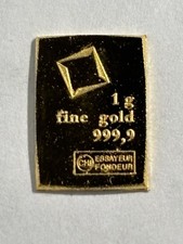 1 gram Gold CombiBar™ Valcambi Suisse .9999 Fine Gold Bar EXACT BAR