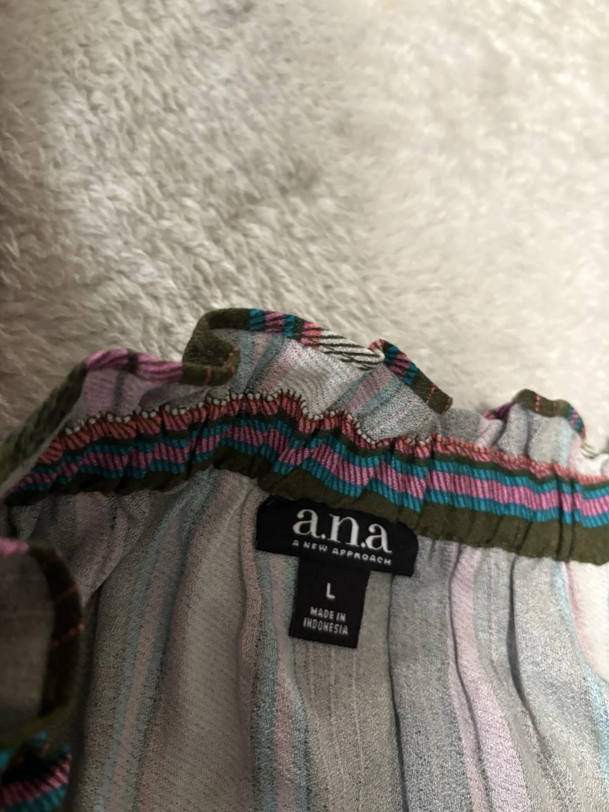 VETEMENTS Abito donna Anna Apparel a righe da spiaggia taglia large nuovo