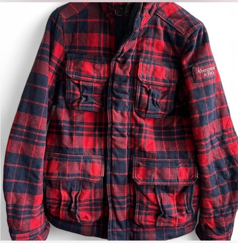 Vintage Y2K Abercrombie And Fitch Men’s Buffalo Plaid Coat. Size M. EUC - Picture 1 of 12