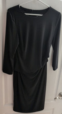 SIMPLY VERA WANG BLACK 3/4 SLEEVE STRETCH DRESS WOMEN'S SIZE MEDIUM