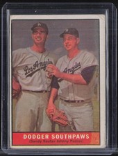 1961 Topps Baseball #207 Sandy Koufax Johnny Podres 