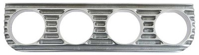 OTB Gear 4 Hole Polished Deep Finned Aluminum Under Dash Gauge Panel